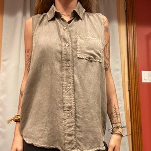 Brandy Melville button up tank top